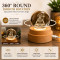 Shiv ji 3D Crystal Ball Night Lamp with Wooden Base K9 Crystal Glass 360° Rotating Shiv ji Glowing