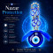 Double Sacred Om Evil Eye Hanging Charm for Car Rear View Mirror, Home Entrance & Office