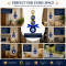 Evil Eye Hanging for Home Entrance, CarMirror, Office Decor Blue Glass Nazar Battu with Golden Beads
