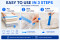 6 Pcs Vacuum Storage Bags Combo Set with Hand Pump | 5 Compression Bags (1 Large, 2 Medium, 2 Small)