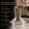 Silver Swan Pair Showpiece with Sparkling Crystals, Loving Swans Statue for Home, Living Room Decor