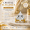Crystal Pyramid for Home & Office Decor, 4 Cm Glass Pyramid with 2 Metallic Golden Stands For Decor