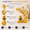 Golden Evil Eye Tree with Owl Figurine Feng Shui Protection Decor & Nazar Battu Showpiece for Home
