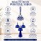 Turkish Evil Eye Wind Chime Wall Hanging with 3 Metal Bells & Tassel Nazar Suraksha Feng Shui
