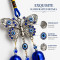 Turkish Evil Eye Butterfly Wind Chime Hanging with 3 Metal Bells & Tassel - Nazar Suraksha Feng Shui