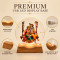 Radha - Krishna 3D Acrylic Night Lamp with Wooden LED Base Warm White Light For Decor in Home Temple