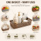 Multipurpose Plastic Storage Baskets for Drawer Organizer Slim Vanity Tray Pack of 6