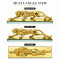 Golden Panther Statue with Strong Glass Base Premium Cheetah Figurine Home Decor for Living Room