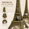 Metal Eiffel Tower Replica Showpiece Antique Paris Tower Figurine for Home Decor 15 CM