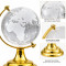 Crystal Glass Globe Showpiece Clear Glass Rotating World Map Earth For Home Decor