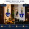 Evil Eye Hanging for Home Entrance, CarMirror, Office Decor Blue Glass Nazar Battu with Golden Beads