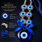 Evil 6 Mini Eyes Hanging Decor for Home, Car & Office Blue Nazar Battu Protection Charm Wall Hanging