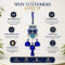 Turkish Evil Eye Cutout Owl Wind Chime Hanging with 3 Metal Bells & Tassel Nazar Suraksha Feng Shui