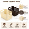 Multipurpose Plastic Storage Baskets with Cutout Handles (Set of 2) – Woven Design Organizer Baskets