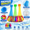 Quick Filling Magic Water Balloons 111 Pcs Pre-Tied Bunch with Universal Tap Connector (Multicolour)