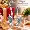 Silver Swan With Wings Pair Showpiece with Sparkling Crystals, Loving Swans Statue for Home Décor