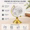 Crystal Glass Globe Showpiece Clear Glass Rotating World Map Earth For Home Decor