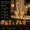 Gold Swan With Wings Pair Showpiece with Sparkling Crystals, Loving Swans Statue for Home Decor