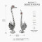 Silver Swan With Wings Pair Showpiece with Sparkling Crystals, Loving Swans Statue for Home Décor