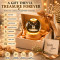 Deer 3D Crystal Ball Night Lamp with Wooden Base K9 Crystal Glass 360° Rotating Forest Deer Glowing