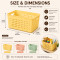 Multipurpose Plastic Storage Baskets for Kitchen Fruits & Vegetable with Side Handles Pack of 3
