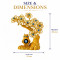 Golden Evil Eye Tree with Owl Figurine Feng Shui Protection Decor & Nazar Battu Showpiece for Home