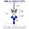 Turkish Evil Eye Butterfly Wind Chime Hanging with 3 Metal Bells & Tassel - Nazar Suraksha Feng Shui
