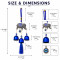 Turkish Evil Eye Elephant Wind Chime Hanging with 3 Metal Bells & Tassel - Nazar Suraksha Feng Shui