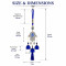 Turkish Evil Eye Hamsa Hand Wind Chime Hanging with 3 Metal Bells & Tassel Nazar Suraksha Feng Shui