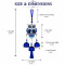 Turkish Evil Eye Cutout Owl Wind Chime Hanging with 3 Metal Bells & Tassel Nazar Suraksha Feng Shui