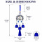 Turkish Evil Eye Fan Tail Peacock Wind Chime Hanging with 3 Metal Bells & Tassel Nazar Suraksha