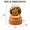 Maa Durga 3D Crystal Ball Night Lamp with Wooden Base K9 Crystal Glass 360° Rotating Glowing