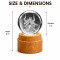 Radha - Krishna 3D Crystal Ball Night Lamp with Wooden Base K9 Crystal Glass 360° Rotating Glowing