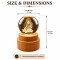 Maa Saraswati 3D Crystal Ball Night Lamp with Wooden Base K9 Crystal Glass 360° Rotating Glowing
