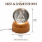 Shiv ji 3D Crystal Ball Night Lamp with Wooden Base K9 Crystal Glass 360° Rotating Shiv ji Glowing