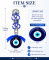 Double Sacred Om Evil Eye Hanging Charm for Car Rear View Mirror, Home Entrance & Office