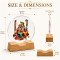 Radha - Krishna 3D Acrylic Night Lamp with Wooden LED Base Warm White Light For Decor in Home Temple