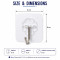 Self Adhesive Wall Hook for Kitchen & Bathroom Heavy Duty Transparent Flower Design Stick, 1 Pcs