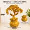 Golden Wealth Tree with Lucky Coins, Prosperity Money Tree Decorative Showpiece for Home & Office