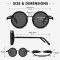 Premium Retro Round Sunglasses for Men & Women | Vintage Steampunk Rotating Lens Design