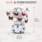 Silver Evil Eye Butterfly Tree with Red Crystal Stones Decor in Money Bag Base Decorative For Home