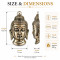 Buddha Face Wall Hanging Spiritual Buddha Head Statue for Home Decor Room & Office Positive Energy
