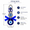 Sacred Om Evil Eye Hanging Charm for Car Rear View Mirror, Home Entrance & Office