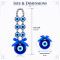 Evil 6 Mini Eyes Hanging Decor for Home, Car & Office Blue Nazar Battu Protection Charm Wall Hanging