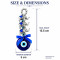 Elephant Evil Eye Hanging for Home & Car Decor Blue Nazar Protection Charm Elephant Design Positive 